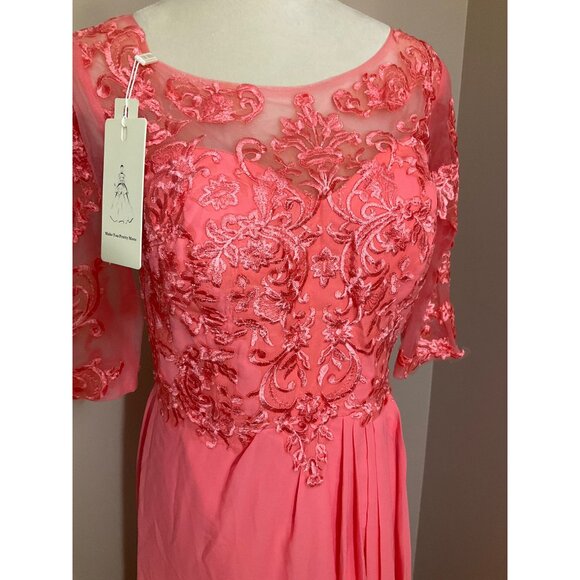 NWT  Chiffon Elbow Sleeve Length Wedding Dress   Size: 6 - Picture 11 of 16